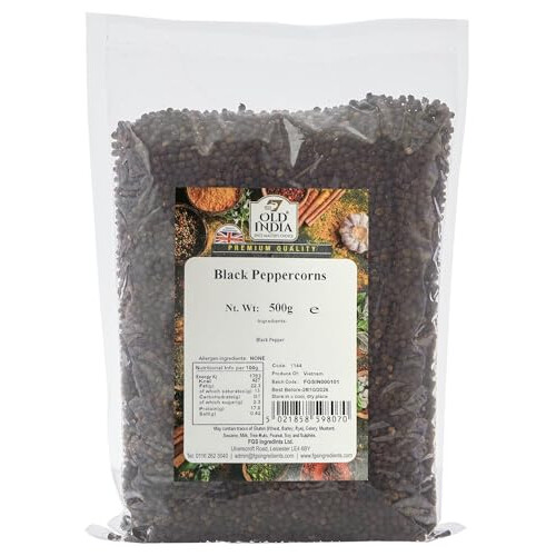Old India Black Peppercorns 500g