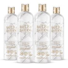 Baylis & Harding Elements White Tea & Neroli Luxury Body Wash, 500 ml (Pack of 4) - Vegan Friendly