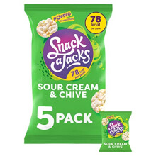 Snack a Jacks Sour Cream & Chive Multipack Rice Cakes Crisps 5x19g