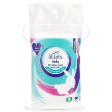 Lil-Lets Baby Cotton Wool Oval Pads, Organic, 50 Count