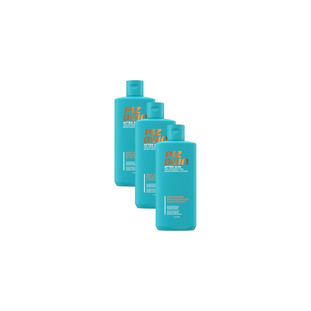 Piz Buin After Sun Tan Intensifying Moisturising Lotion | With Shea Butter And Vitamin E | 200 Ml (Pack Of 3)