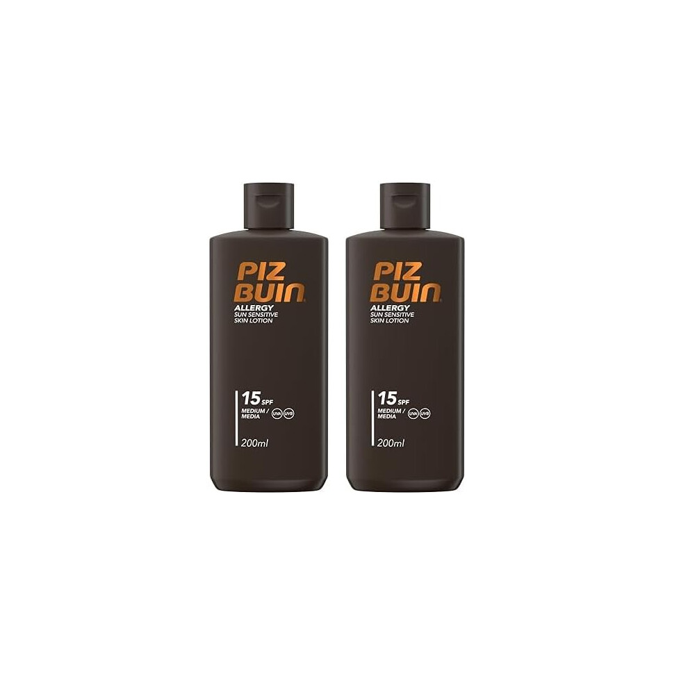 Piz Buin Allergy Lotion Spf 15 Medium, 200Ml (Pack Of 2)