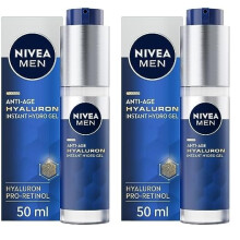 NIVEA MEN Anti-Age Hyaluron Face Gel, 50ml, Wrinkle Reduce, 2 Pack