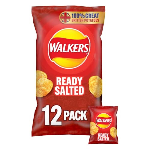 Walkers Walkers Ready Salted Multipack Crisps, 12 x 25g 1