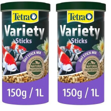 Tetra Pond Fish Food Variety Sticks 150g - biologically balanced for pond fish (Pack of 2)