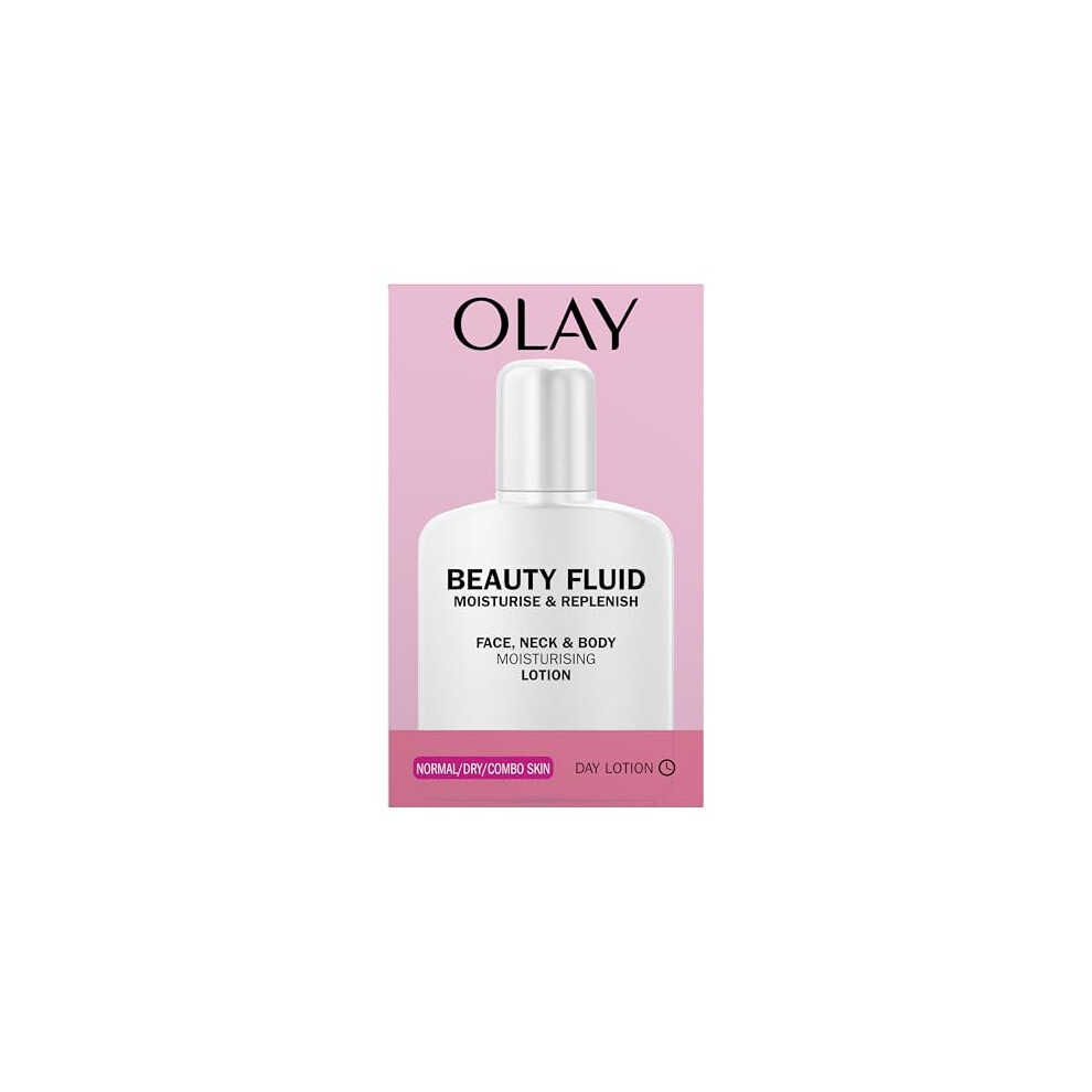 Olay Beauty Fluid Moisturise & Replenish Face, Neck And Body Lotion, For Silky Soft And Smooth Skin,200ml
