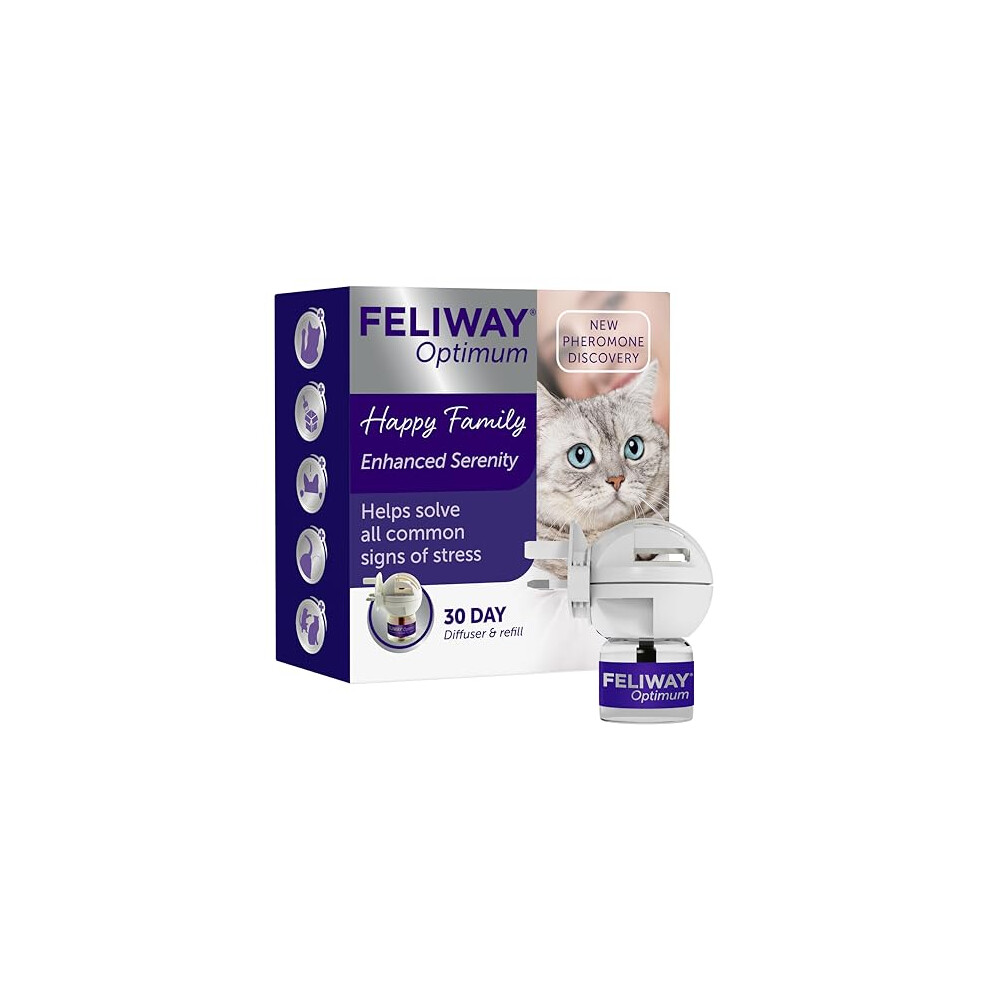 Feliway Optimum Cat Calming Diffuser, 48Ml, 30 Day