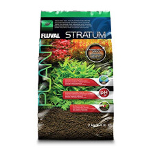 Fluval Plant and Shrimp Stratum Aquarium Planting Substrate, Dark Brown, 2 kg (Pack of 1)