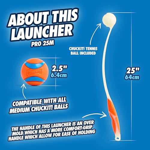 Chuckit! Chuckit! Pro Max Glow Launcher with Medium Glow Ball, 63 cm 2