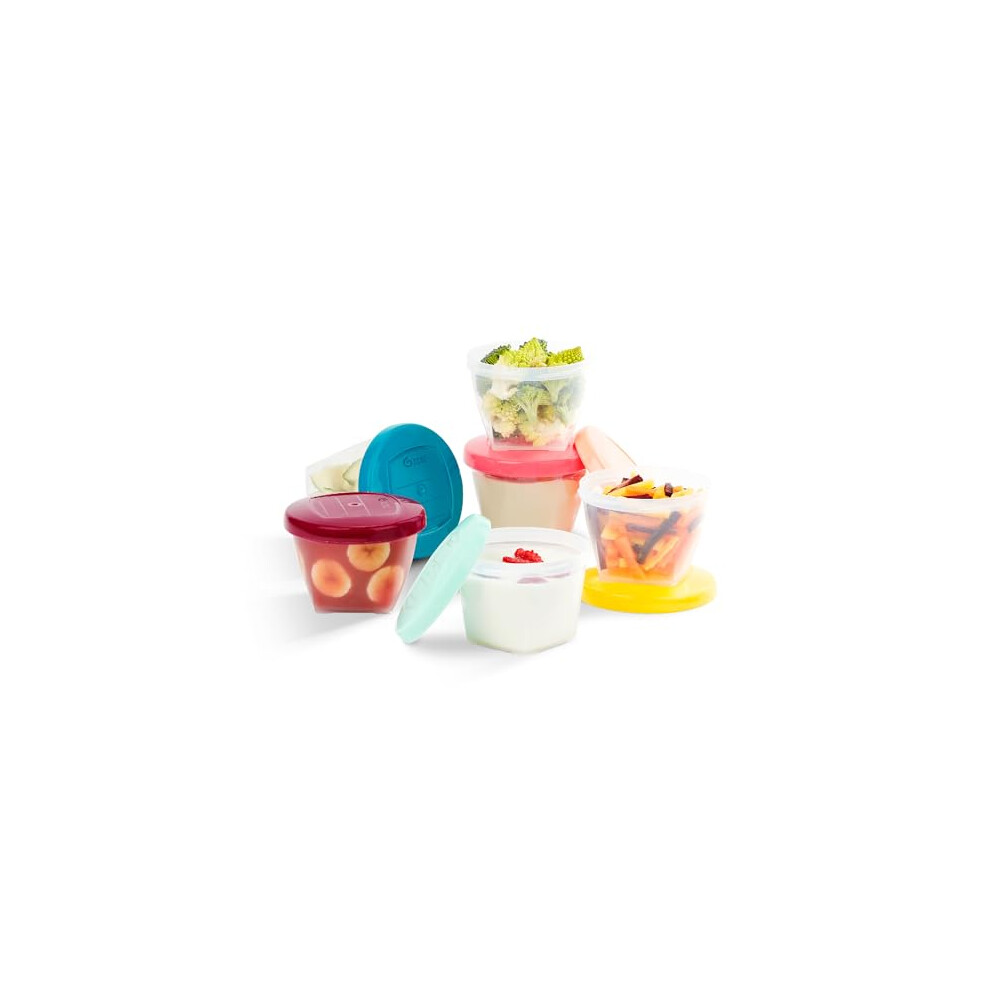 Babymoov Babybol Airtight Baby Food Storage Containers, 180 Ml, Pack Of 6, Multicolor