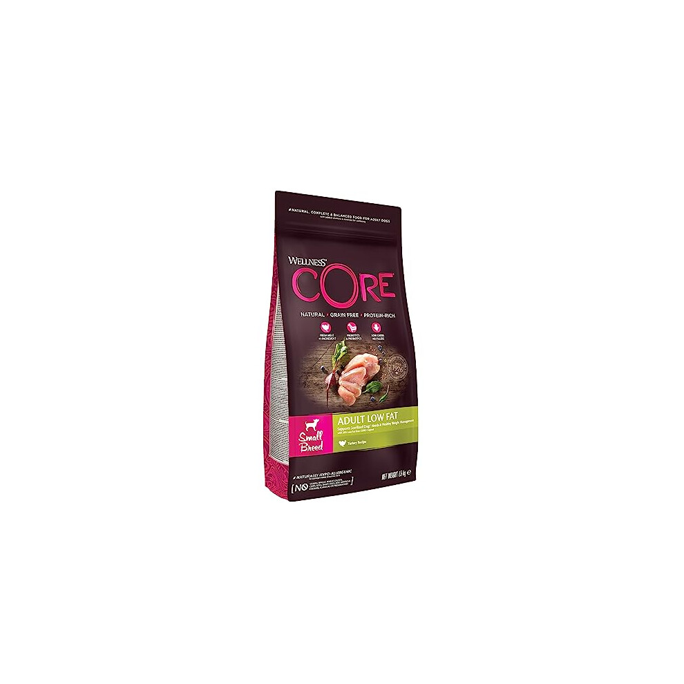 Wellness CORE Small Breed Low Fat Dog Food, Turkey, 1.5kg