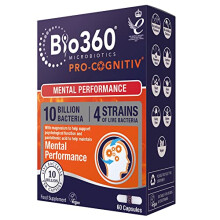 Natures Aid Bio360 Pro-Cognitiv Probiotic, 10 Billion CFU, 60 Capsules