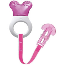 MAM Mini Cooler & Clip - Teething Toy - 2+ Months - Pink