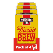 Yorkshire Tea Biscuit Brew Flavoured Tea Bags, 4 Boxes of 40 Tea Bags (Total 160 Bags)