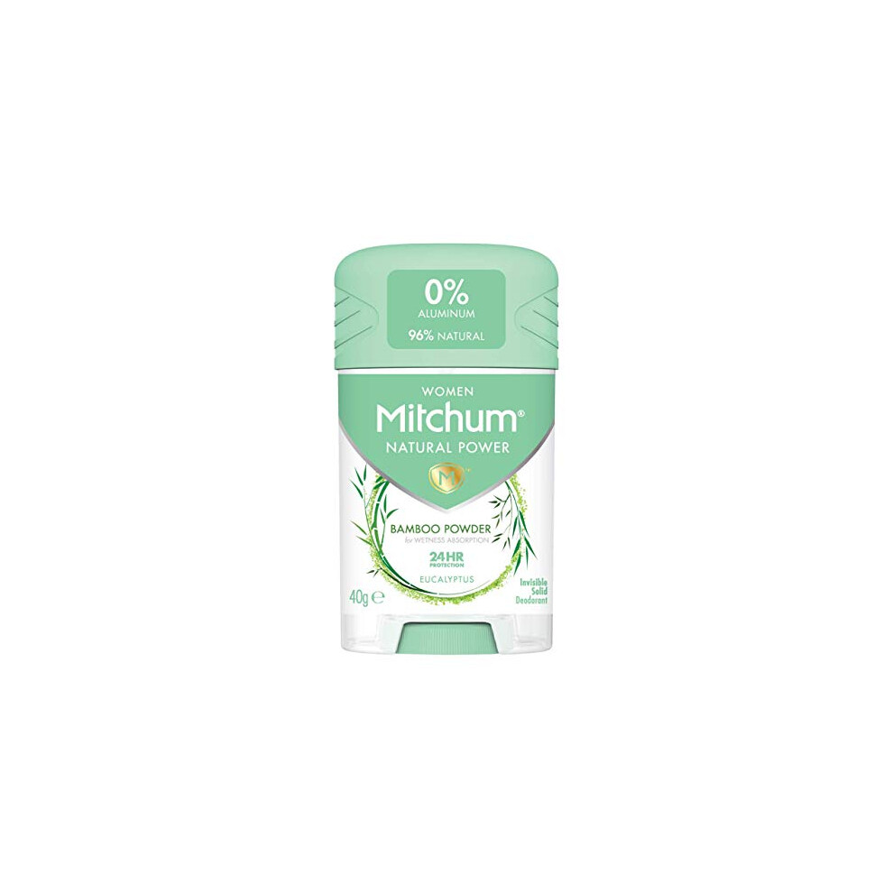 Mitchum Women Natural Deodorant Stick, Aluminium Free, Vegan, Cruelty Free, 96% Natural Ingredients, Eucalyptus