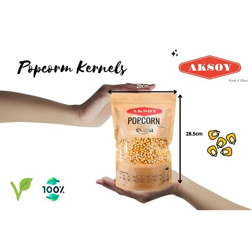 AKSOY Popping Corn Kernels - 1.25KG 2