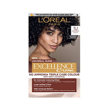 L'Oréal Paris Excellence Crème Universal Nudes Hair Dye, 1U Black, 1 Application