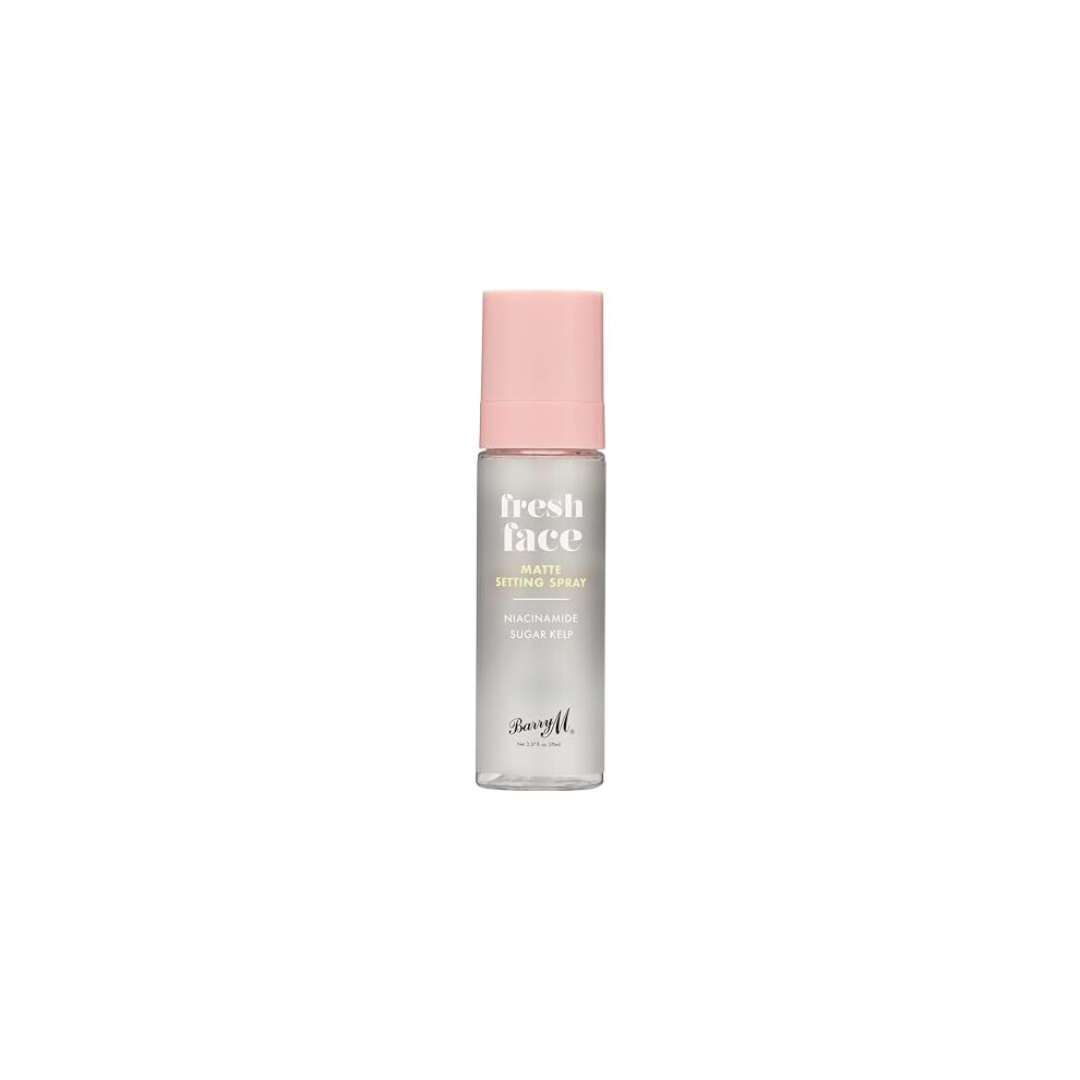 Barry M Fresh Face Matte Finish Setting Spray, Long-lasting, Formulated with Mattifying Sugar Kelp Extract and Hydrating Niacinamide Clear