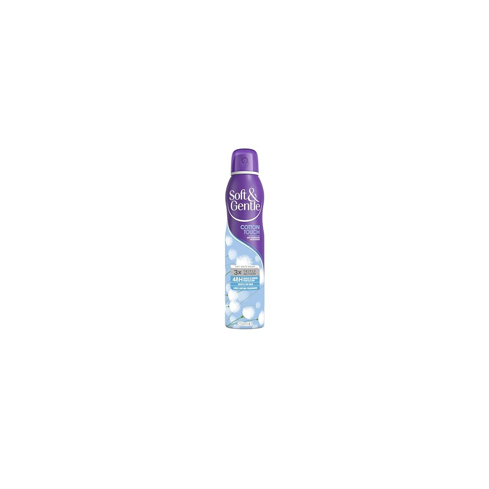 Soft & Gentle Cotton Touch Anti-Perspirant Deodorant Spray, 250Ml