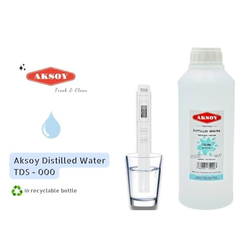 Aksoy Distilled Water, 1.5L, Ultra Pure 1