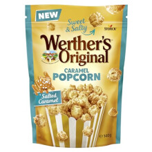 Werther's Original Salted Caramel Popcorn, Gourmet Popcorn With a Rich Caramel Twist, 140 g (Pack of 1)