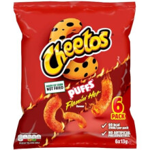 Cheetos Puffs Sweet and Spicy Flamin Hot Multipack Crisps 6x13g
