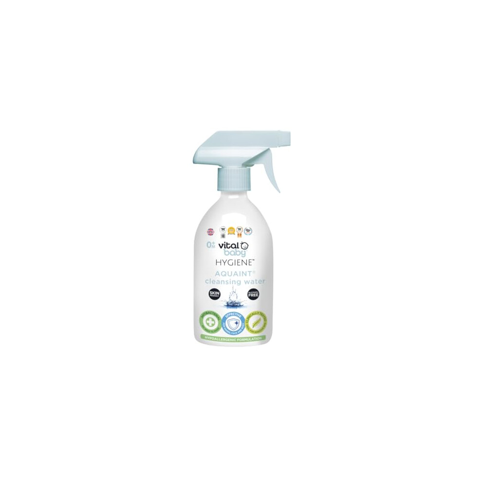 Aquaint Cleansing Water 500Ml - Hypoallergenic, Antibacterial Vital Baby