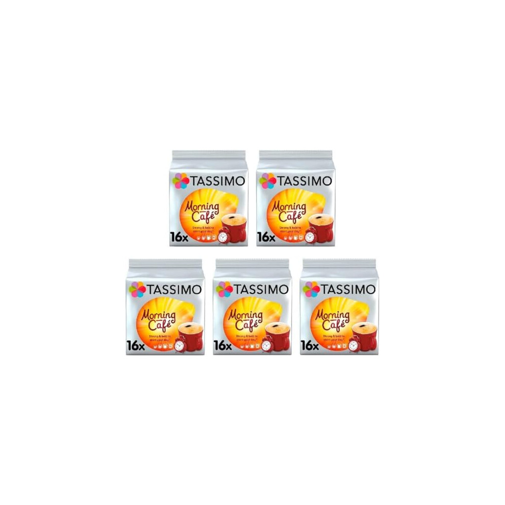 Tassimo Morning Café Coffee Pods X16 (Pack Of 5, Total 80 Drinks)