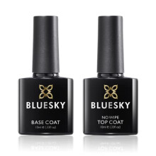 Bluesky Gel Nail Polish, Top & Base Coat Set, 2 x 10ml
