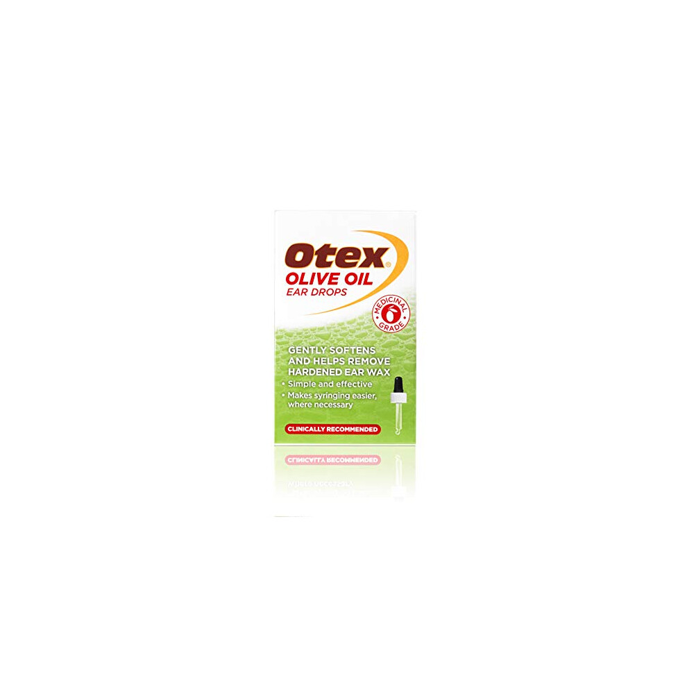 Otex Olive Oil Ear Drops For Natural, Gentle Removal Of Excessive, Hardened Ear Wax. Bottle With Dropper Applicator, 10 Ml (Pack Of 1)