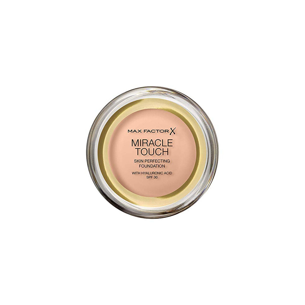 Max Factor Miracle Touch Foundation, New and Improved Formula, SPF 30 and Hyaluronic Acid, 35 Pearl Beige