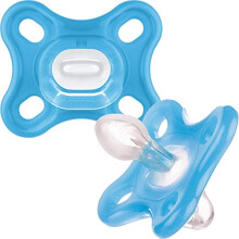 MAM Comfort Soothers, 0-2 Months, 2 Pack, Steriliser Case, Blue