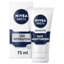 NIVEA MEN Sensitive Face Moisturiser, 75ml, 0% Alcohol