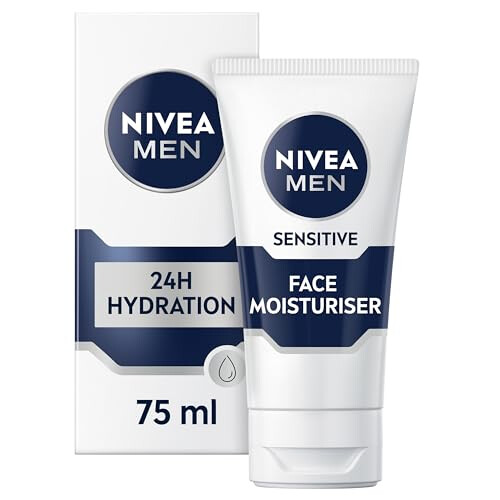 NIVEA NIVEA MEN Sensitive Face Moisturiser, 75ml, 0% Alcohol