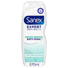 Sanex Expert Skin Health Bath Soak 570ml - Moisturising, Prebiotic