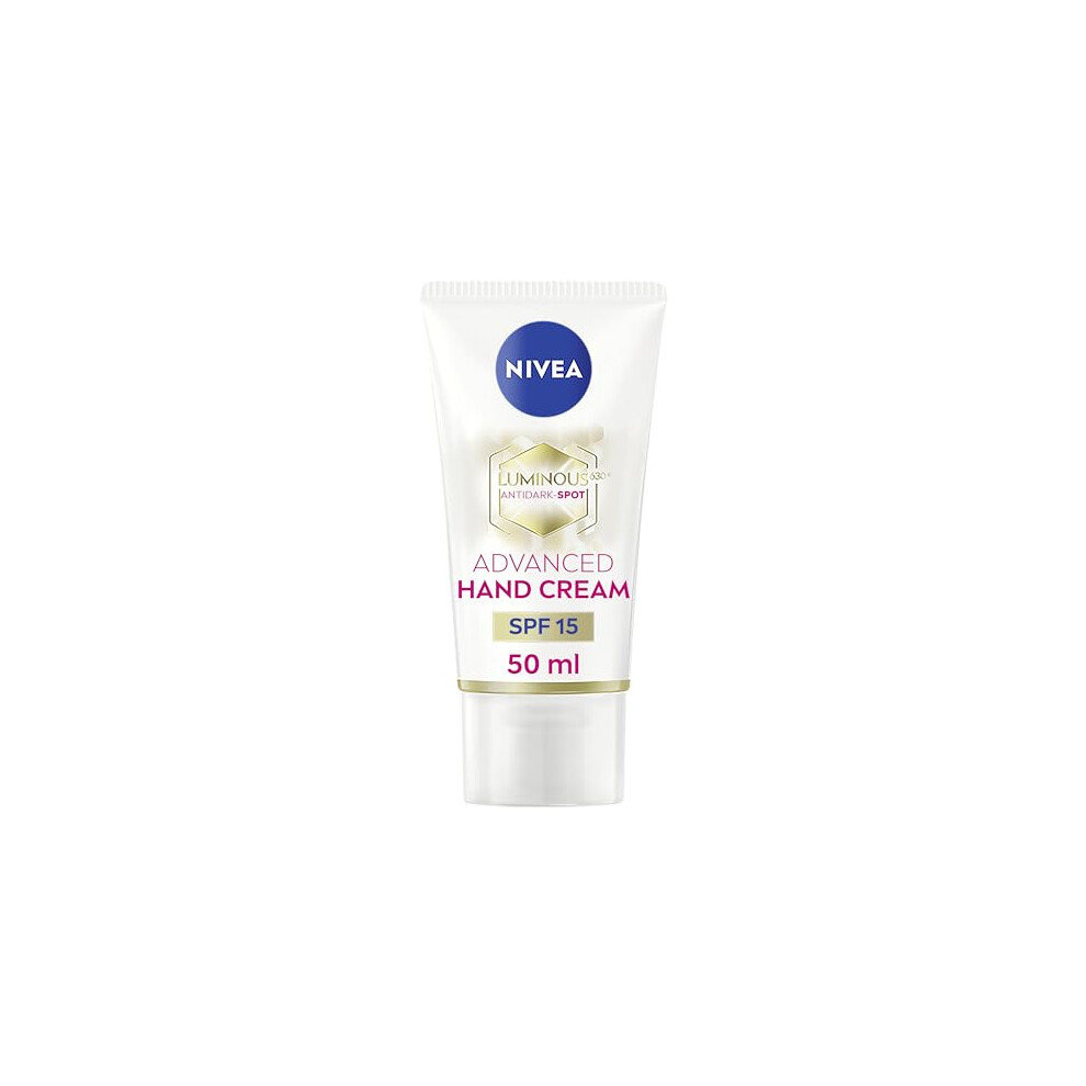 NIVEA LUMINOUS 630 Anti Dark Spot Advanced Hand Cream (50ml), Skin Cream Enriched With Hyaluronic Acid, Nourishing Hand Cream For Luminous Skin