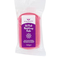 Culpitt Modelling Paste, Hot Pink, Sugarpaste, Gumpaste for Cake Decorating, Flowers, Animals, Figures, Models - Sets Hard, 100g