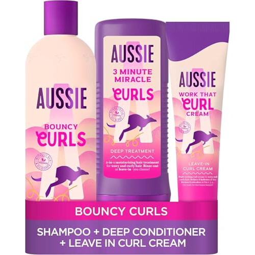 Aussie Aussie Curls Shampoo & Conditioner Set, Leave In, 300/225/160ml