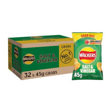 Walkers Crisps Salt & Vinegar 32X45G
