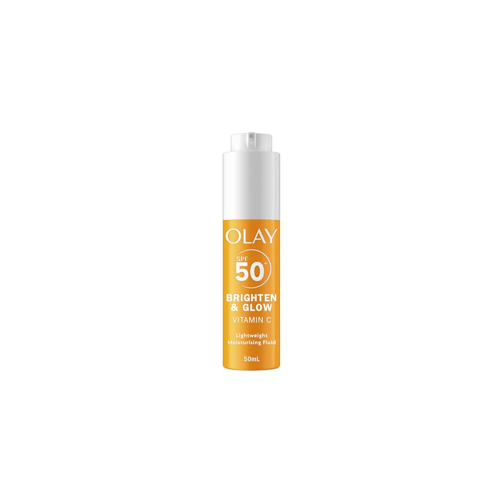 Olay Vitamin C Brighten & Glow Moisturising Fluid Spf50+, Niacinamide, 50Ml
