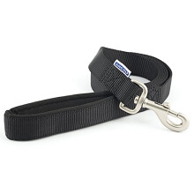 Ancol Viva Soft Touch Padded Snap Lead Black, size 180 x 2.5 cm, Max kg 75 kg, Weather Proof