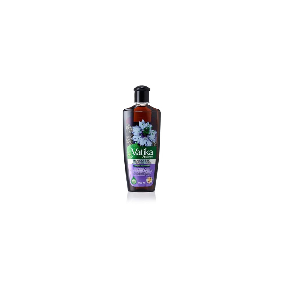 Vatika Black Naturals Seed Enriched Hair Oil - 200Ml With Natural & Herbal Extracts, Provides Strengthen & Nourishment, Promotes Strong & Shiny Hair