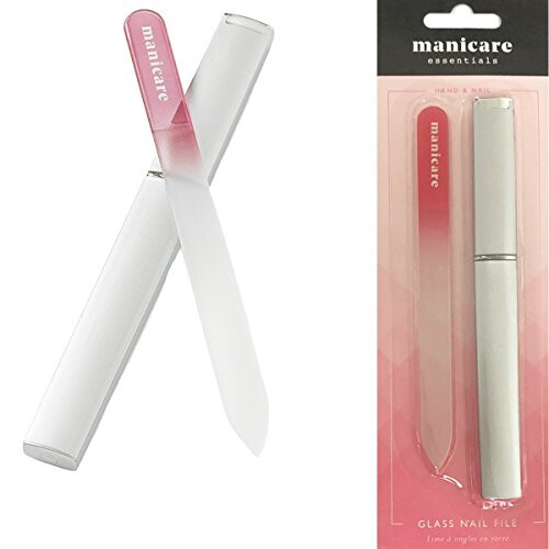 Manicare Glass Nail File, Double Sided, Protective Case 1