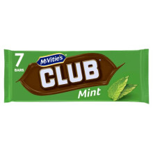 McVitie's Club Mint Biscuit Bar Multipack 7 x 23g, 161g