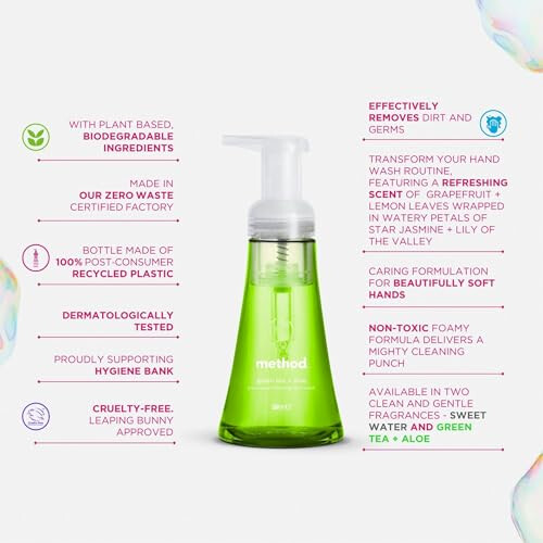 Method Method Foaming Hand Wash, Green Tea and Aloe, 300 ml 2