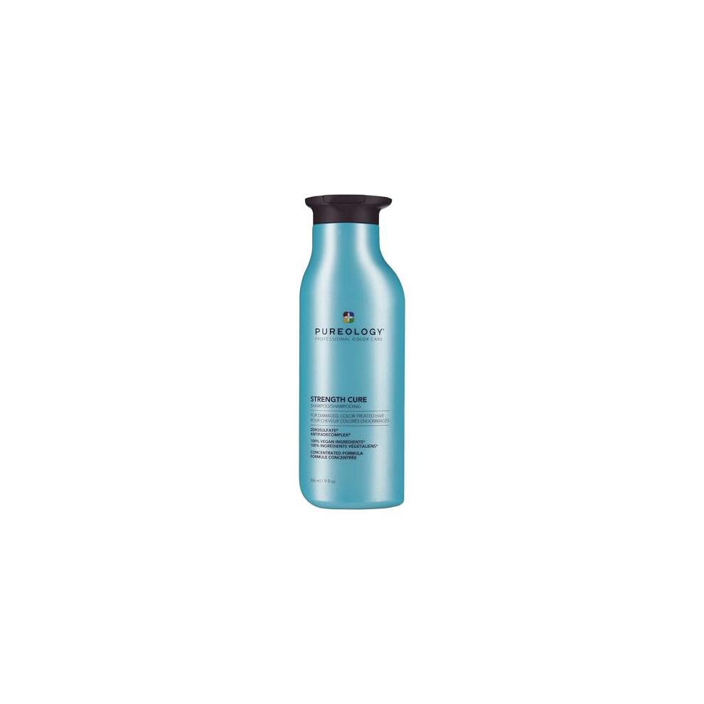 Pureology Strength Cure, Strengthening Shampoo, For Damaged, Colour Treated Hair, Vegan Formulas, Sulphate Free for a Gentle Cleanse