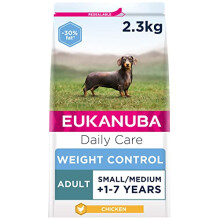 Eukanuba Weight Control Low Fat Complete Dry Dog Food for Adult Small and Medium Breeds with Chicken 2.3 kg