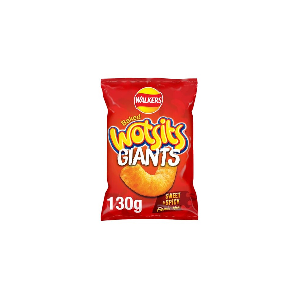 Walkers Wotsits Giants Sweet & Spicy Snacks Crisps 130G