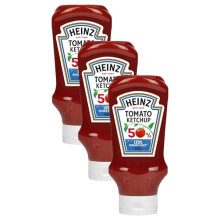 Heinz Tomato Ketchup 50% less sugar and salt, 400ml (Pack of 3)