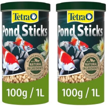 Tetra Pond Sticks, Complete Fish Food for All Pond Fish, 1 Litre (Pack of 2)